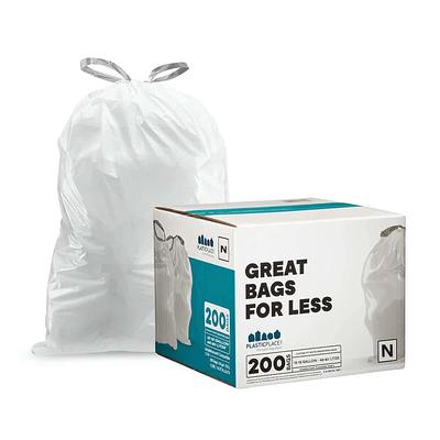 simplehuman Code Q Custom Fit Drawstring Trash Bags in Dispenser Packs, 60  Count, White & Code M Custom Fit Drawstring Trash Bags in Dispenser Packs,  100 Count, 45 Liter / 11.9 Gallon, White - Yahoo Shopping