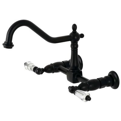 Kingston Brass Heritage 2-Handle Wall Mount Kitchen Faucets with