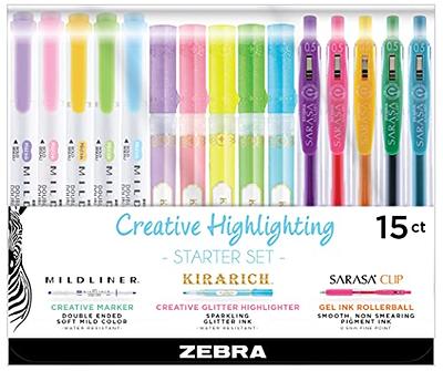 Set of double ended highlighters Mildliner - Zebra - 15 pcs.