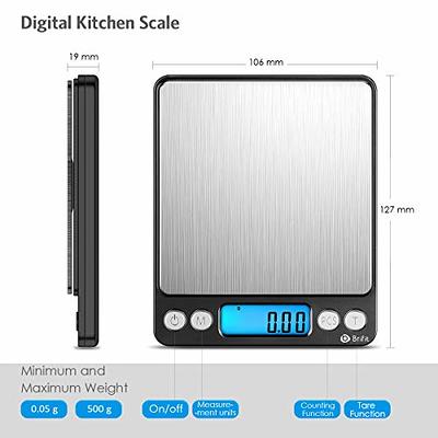 KitchenTour Digital Kitchen Scale - 3000g/0.1g High Accuracy Precision  Multifunction Food Meat Scale with Back-Lit LCD Display(Batteries Included)  - Yahoo Shopping