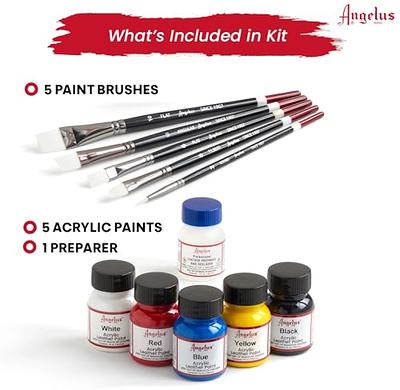 Angelus Leather Paint Kit- Basics Starter Kit Includes 5 Paints, Prep, & 5  Piece Paint Brush Set - Yahoo Shopping