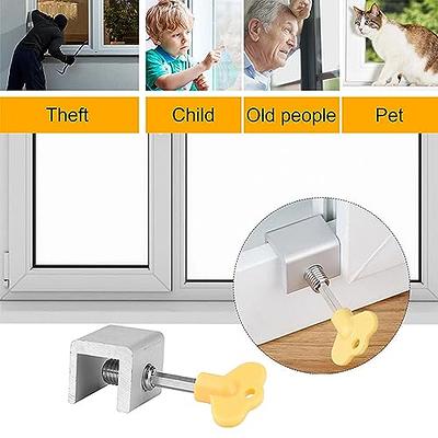 BDHRKTE 8 pcs Childproof Safety Window Lock Clamps, Adjustable