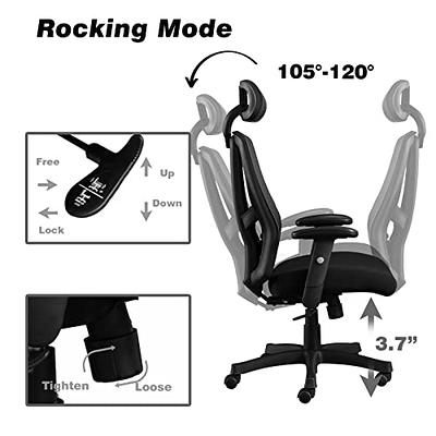 Logicfox Ergonomic Office Chair: Double Lumbar Support