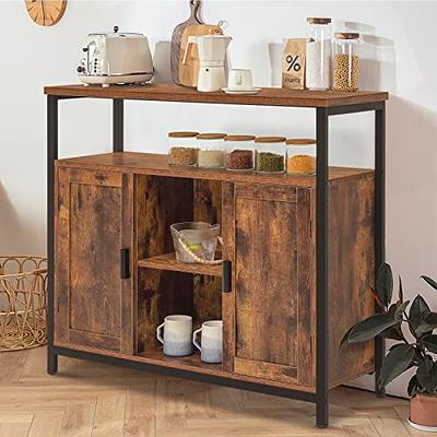 ARTPOWER 54 Kitchen Microwave Cabinet/Stand with Storage and Drawers,  Pantry Storage Cabinet with Hutch & Adjustable Shelves for Kitchen, Dining