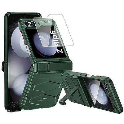 CENMASO for Samsung Galaxy Z Flip 5 Case with Hinge Protection & Bulit-in  Outer Screen Protector & Hidden Kickstand, Mil-Grade Shockproof Full Body  Protective Case for Z Flip 5-Green - Yahoo Shopping