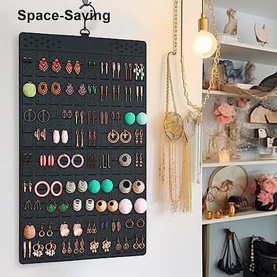 KMEOSCH Jewelry Holder Organizer, Hanging Jewelry Organizer Dual-Sided  Earring Organizer Display for 300 Pairs of Earrings and Necklace Holder for  30 Necklaces-Black Jewelry Storage Organizer - Yahoo Shopping