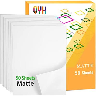 Sticker Paper Printable Vinyl 25 Matte and 25 Translucent Adhesive