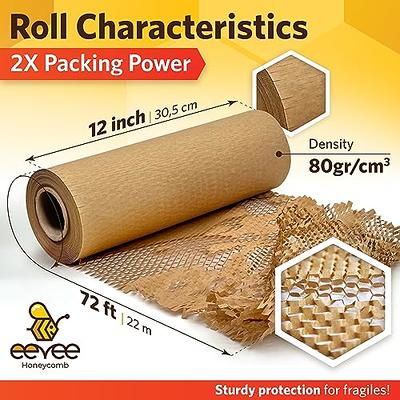 Honeycomb Packing Paper, 12 x 131' Honeycomb Cushioning Wrap Roll  Recyclable Wrapping Paper Eco-friendly Packaging Paper Kraft Paper Bubble  Paper Wrap for Packing, Moving, Shipping (Brown) - Yahoo Shopping