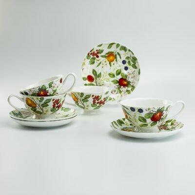 Silver Coffee Cup and Saucer Set - Ceramic - ApolloBox