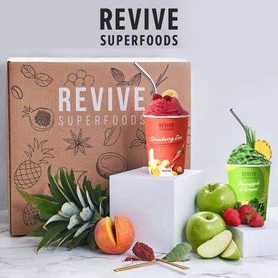 Revive Superfoods Plant Based Frozen Fruit Smoothie Kit - 6 Pack Cherry &  Acai Smoothie with Acai