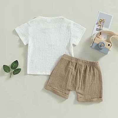 Baby Boy White Linen Set