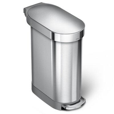 simplehuman Semi Round Step Trash Can 13 Gallons Gray - Office Depot