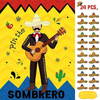 Pin The Sombrero on The Mexican - Kids Party Game Classroom Activities, 21  x 28 Poster with