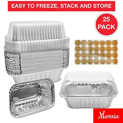 100 PC Aluminum Foil Lasagna Pan Disposable Loaf Bread Container Baking Tins New