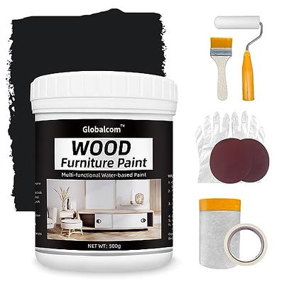 Globalcom Acrylic Wood Paint for Furniture black, Home Decor Paint