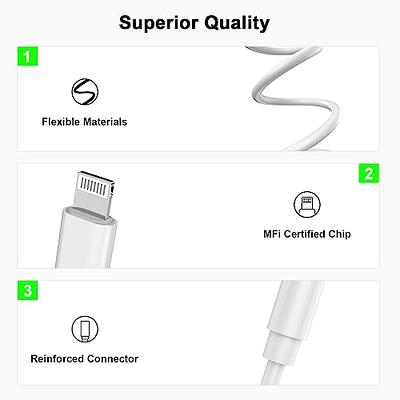 Apple MFi Certified 2 Pack Lightning to 3.5 mm Headphone Jack Adapter for  iPhone, iPhone Aux Adapter Converter Dongle Audio Cable Compatible with