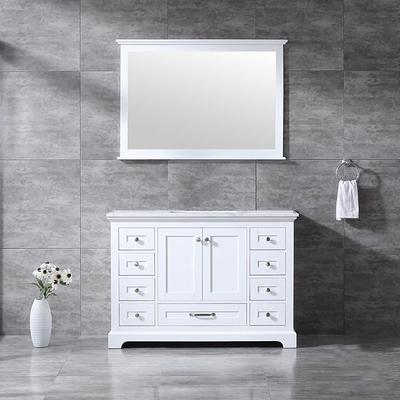 Lexora Dukes 48 Inch Single Bathroom Vanity In Dark Grey With Top And Mirror Yahoo Shopping