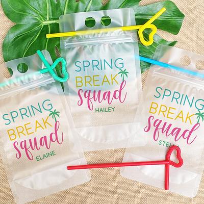 Kids Drink Pouches Personalized, Kids Drink Cups, Reusable Drink