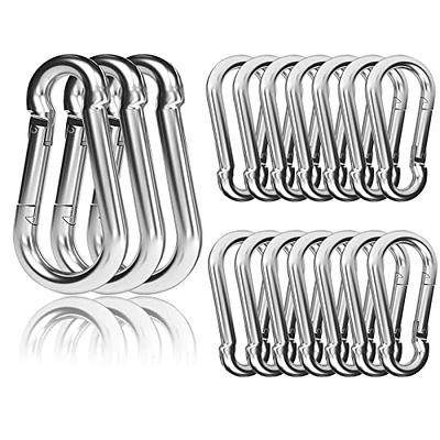 Heavy Duty Carabiner Clip, Lsqurel Stainless Steel Spring Snap Hook Metal  Clips for Swing, Fitness, Camping, Hiking (5.5inch, 2pcs) - Yahoo Shopping