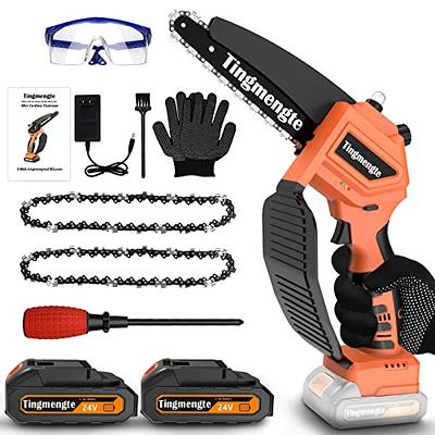 Mini Chainsaw 6 Inch Cordless, Zeeksaw Super Power Hand Chain Saw with  Batteries, Electric Mini Cordless Chainsaw Battery Powered, Handheld Small