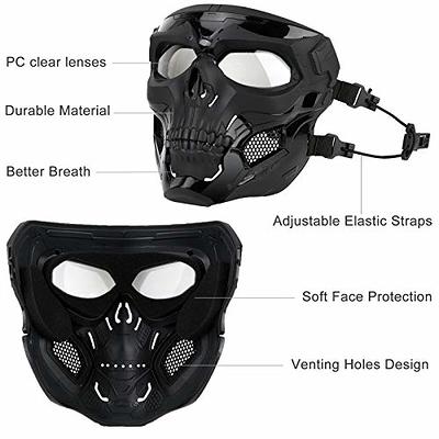 Anyoupin Paintball Mask with Double Lens Black