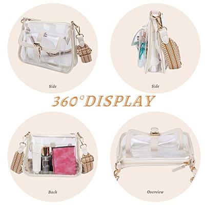 Women Stadium Approved Clear Crossbody Bag with Guitar Strap