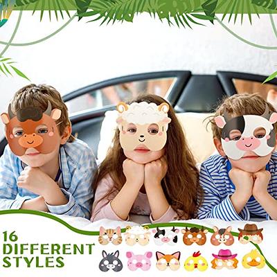 Kids Animal Felt Masks for Boys Girls Jungle Safari Themed