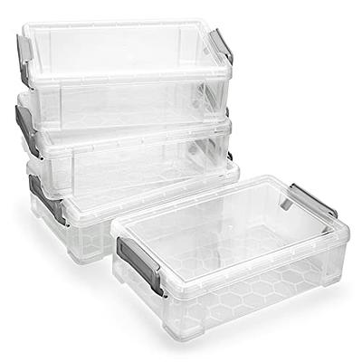 Stackable Plastic Organizer Storage Bins, X-Large - 2 Pack