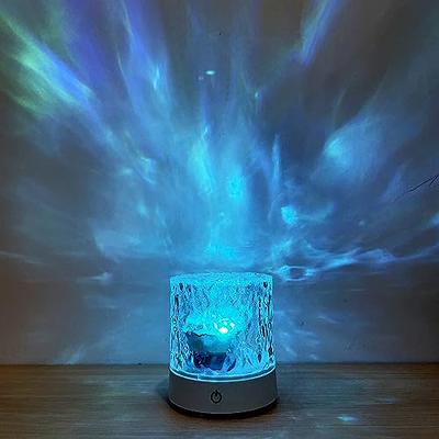 Crystal Ocean Wave Lamp,16 Colors Changing Crystal Lamp with Remote for  Bedroom, Star Sky Night Light Projector for Kids, Crystal Table Lamps for