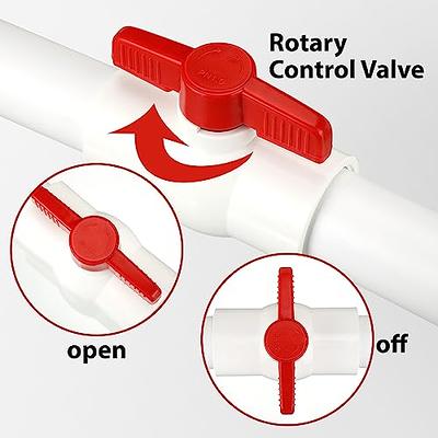 Hiboom 4 Pcs PVC Ball Valve SCH40 NPT Shut off Ball Valve Threaded with  Easy to Rotate Handle, Rated at 150 Psi, Schedule 40 x Female Thread (1/2  Inch) - Yahoo Shopping