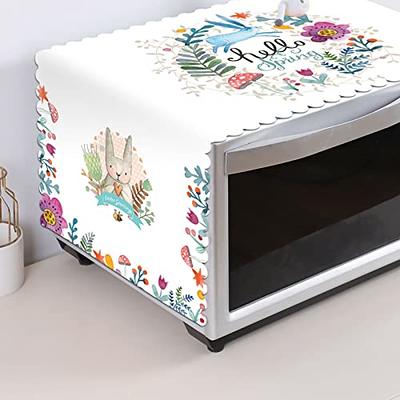 Microwave Oven Cover with 2 Pouch Dustproof Cloth Cover Microwave Oven Set