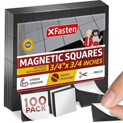 Magnetic Squares - Self Adhesive Magnetic Squares (Each 4/5 x 4/5) -  Flexible Sticky Magnets - Peel & Stick Magnetic Sheets - Tape is  Alternative to Magnetic Stickers, Magnetic Strip and Roll 90 Pcs 
