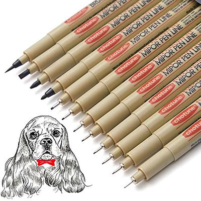  9 Pack Micro-line Pens, 0.5 Mm Micro,9 Colors Fineliner Pen  Waterproof Ink Set, Fine Point Pen,Multi-liner For Sketching, Anime, Manga,  Artist Illustration,Technical Drawing