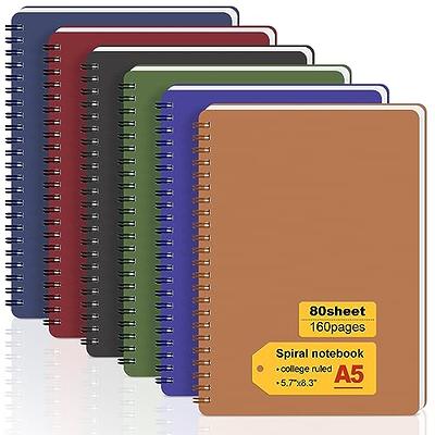 Spiral Notebook - 3 Pack A5 Ruled Journal Notebook, 8.3'' × 6'', 3 × 160  Pages
