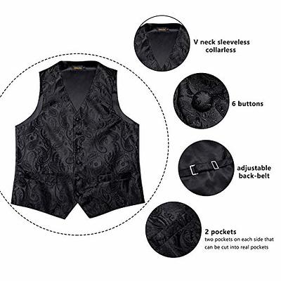 Formal Black Paisley Vest