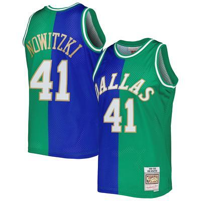 Men's Mitchell & Ness Dirk Nowitzki Blue/Green Dallas Mavericks Hardwood  Classics 1998/2019 Split Swingman Jersey - Yahoo Shopping