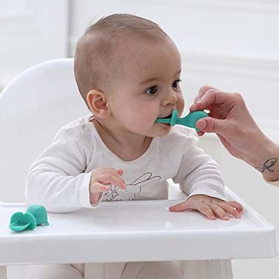 Eascrozn Baby Spoons and Forks Feeding Set, 6 Pack Silicone First