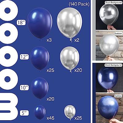 PartyWoo Metallic Silver Balloons, 50 pcs 12 Inch Silver Metallic Balloons,  Silver Balloons for Balloon Garland or Arch as Wedding Decorations