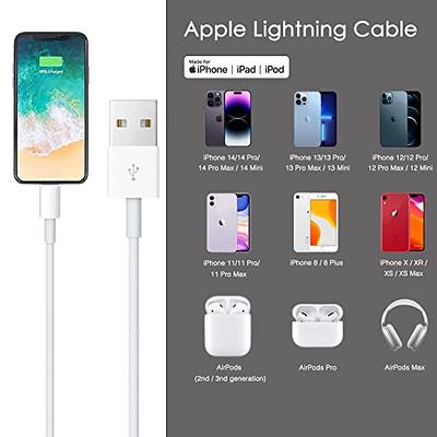  Car Apple Carplay Cable, USB A to Lightning Cable for iPhone  14, 14 pro max,13,Plus,SE 2nd/12/11/Xs/XR, iPad 4/5/ 6/7/ 8, Mini 2/3/4/5,  Air 2/3 Charger Cord, Car Charging Cable : Electronics