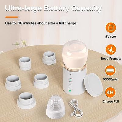 Mamatepe T5-21D White Gray 350ml Portable Rechargeable Baby Bottle Warmer  Used