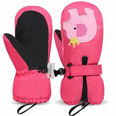 7-mi Kids Mitten Winter, Snow Gloves for Skiing & Snowboarding Lined Warm  Long Cuff with String for 4-6 Years Boys & Girls - Yahoo Shopping