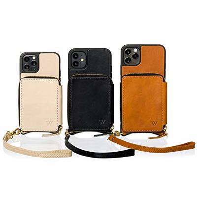 Wilken Leather iPhone Crossbody Phone Case with Wallet and Purse | Holds Cash, Credit Cards, and More in Zipper Pouch