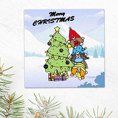 Merry Christmas Clear Stamps for Card Making and Photo Album Decorations,  Happy New Year Words Winter Snowflake Frame Clear Rubber Stamps for Card
