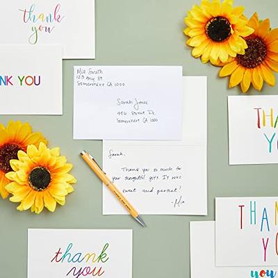 48 Pack Blank Thank You Cards with Envelopes, 4x6 Notecards for