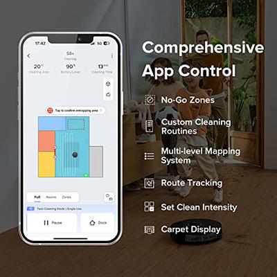 roborock S7 Robot Vacuum and Mop Combo, 2500PA Suction & Sonic Mopping,  Robotic Vacuum Cleaner with Multi-Level Mapping, Mop Floors and Vacuum  Carpets