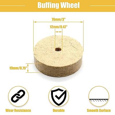 Biaungdo 3 Inch Fiber Buffing Wheel Kits, 6 Pcs Wool Polishing