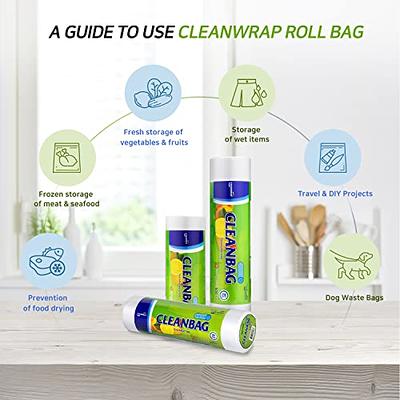  Clean Zipper Bag Medium 90 Bags, LDPE, BPA FREE, Food