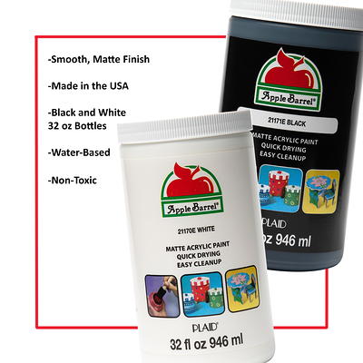 Apple Barrel Matte White Acrylic Paint (2 oz bottle)