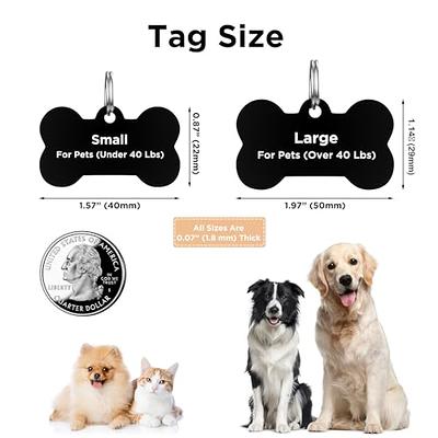 200 Pcs Blank Dog Pet Tags for Engraving 38MM Aluminum Bone Shape Name Tag  Colorful Double Sided Dog Cat Phone Number Tag Pendantsnts