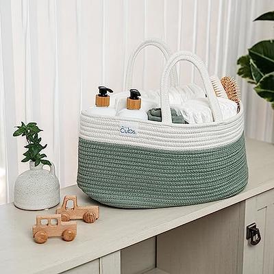 Nursery Storage Basket, Diaper Caddy Organizer, Nursery Oval